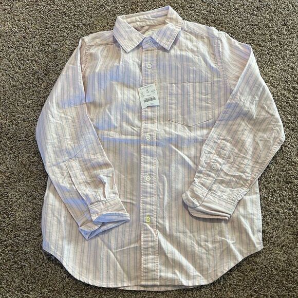 Crewcuts Boys Striped Button-Up Shirt Size 8 Long Sleeve Casual - Picture 2 of 6
